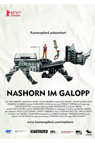 Nashorn im Galopp